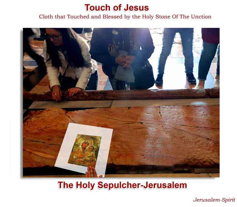 Blessed Cloth with Holy Mary & baby Jesus icon