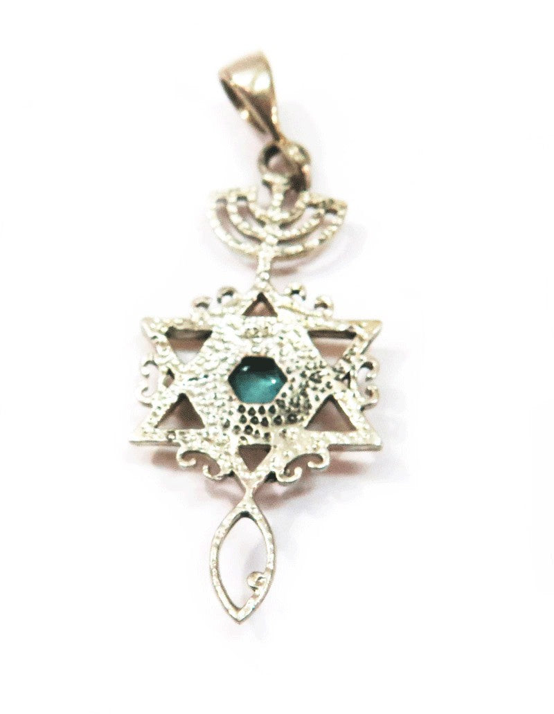 Grafted In | Silver & Gold pendant with Roman Glass