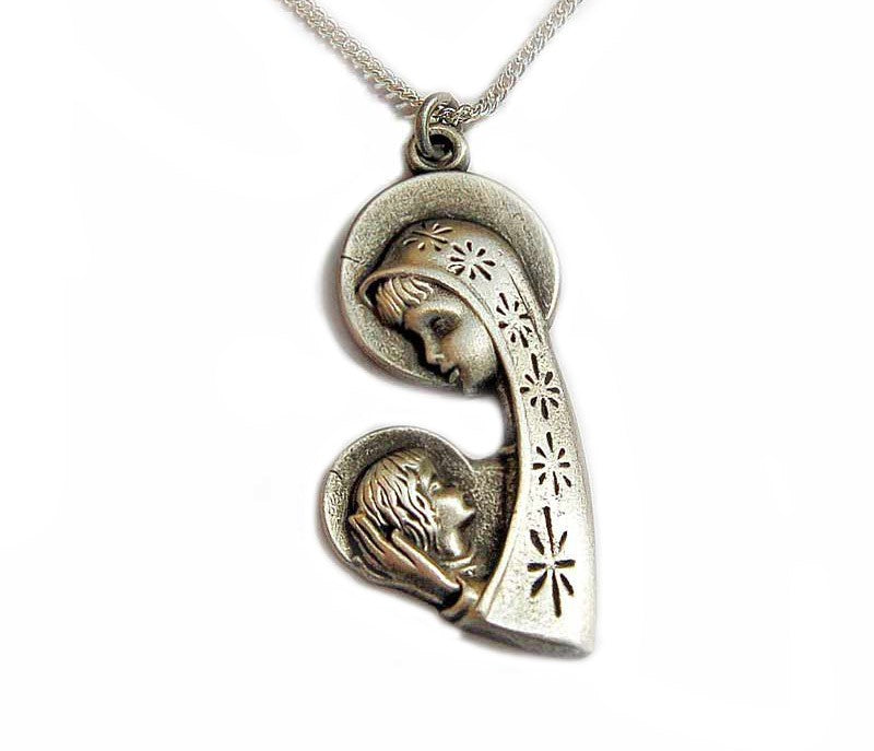 pendant Mother Mary and Baby Jesus