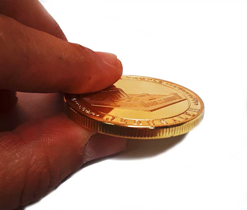 Second temple - coin - Gold plated