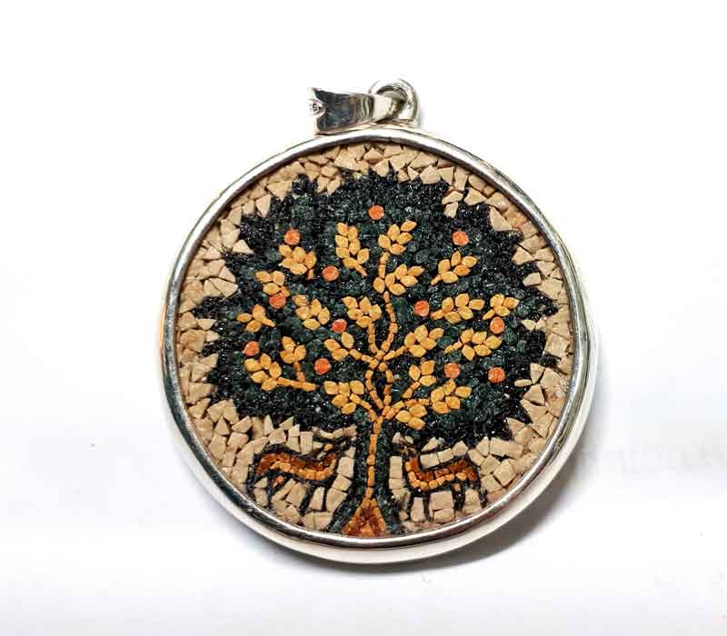Micro Mosaic Tree of Life pendant