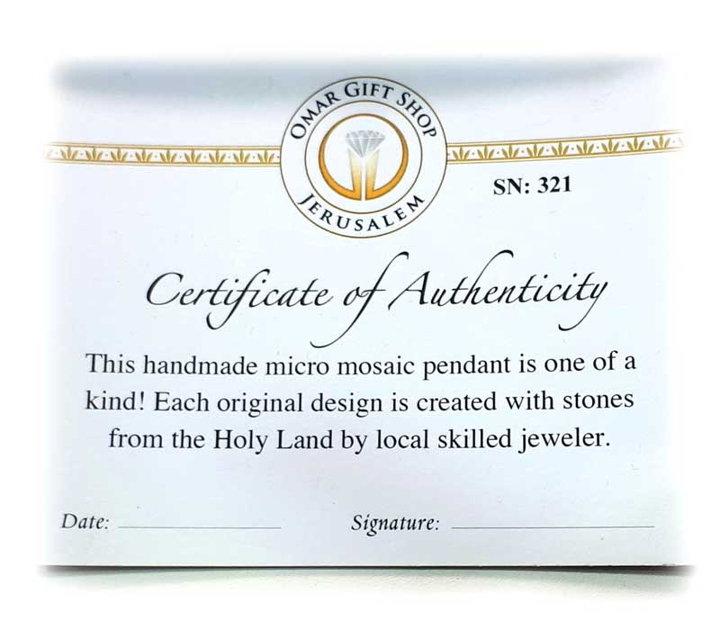 Micro Mosaic Tree of Life pendant