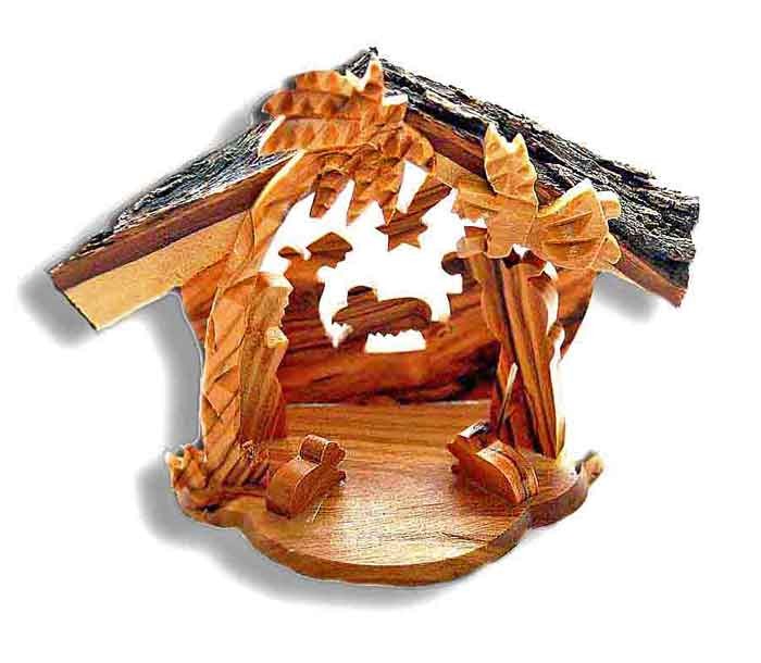 Mini Crib -olive wood-Bethlehem