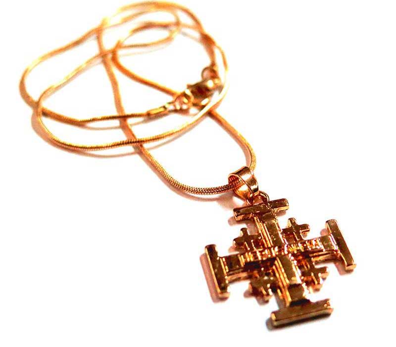 Jerusalem Cross pendant Gold plated