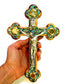 NEW - Cross Olive wood with Mother of Pearl 8.8 inches