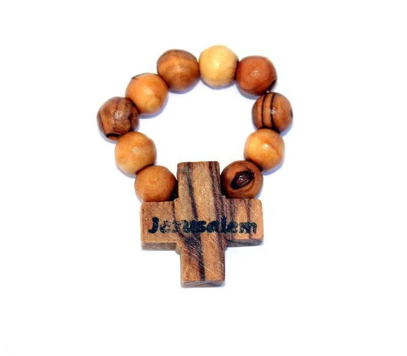 Rosary ring | olive wood beads