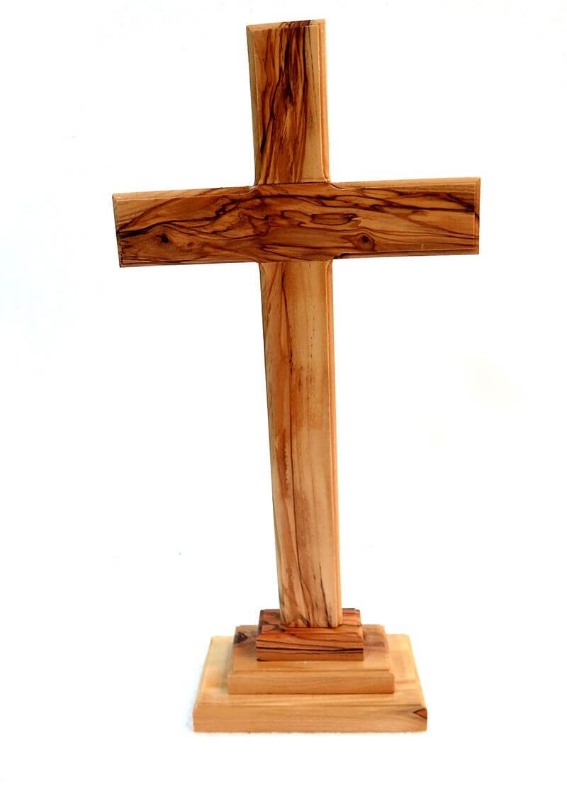 Cross on base | Olive wood | 8.5 inches