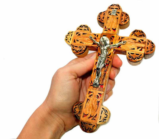 Beautiful Olive wood Crucifix | 18.5 cm
