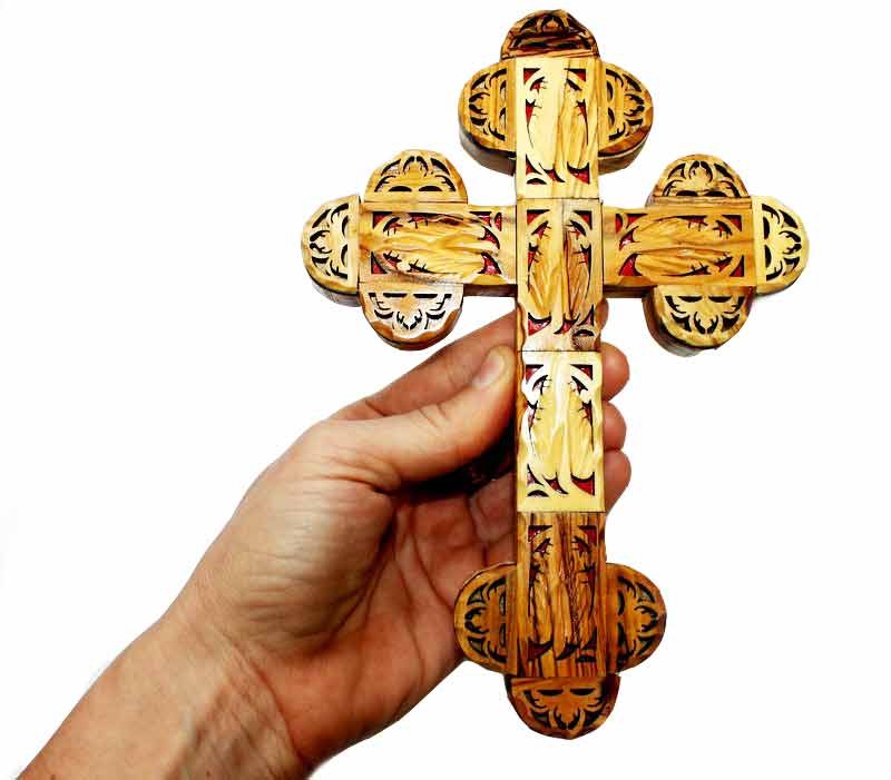 Beautiful Olive wood Cross | 18.5 cm
