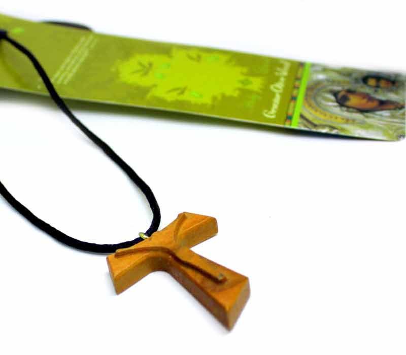 Tau Cross pendant  - 2 - Olive wood