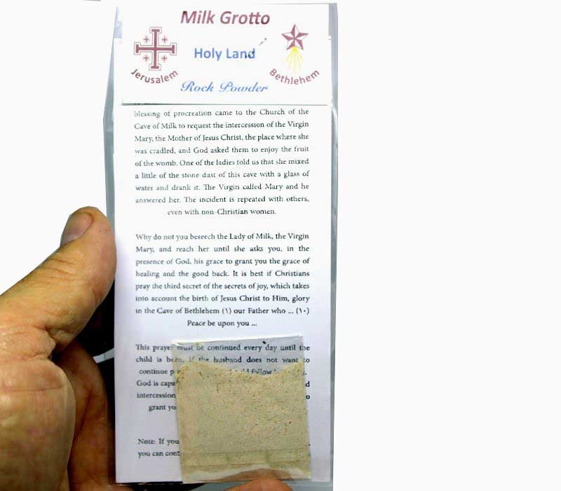 Milk Grotto church - Rock powder