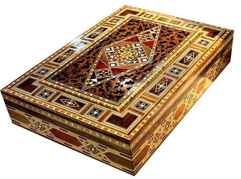 Wooden Mosaic jewelry box 32*22 cm