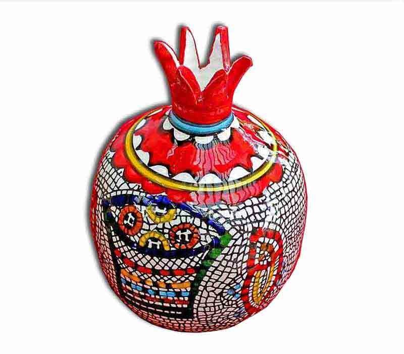 Pomegranate- Loaves and Fish | Jerusalem Ceramic