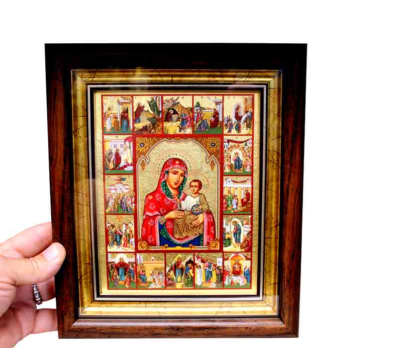 Mother Mary and Baby Jesus Icon