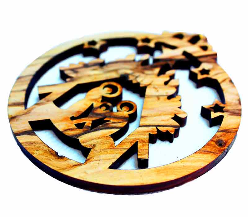 Christmas ornament - olive wood