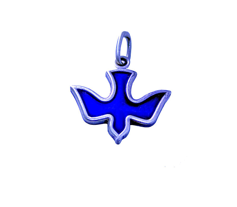 Holy Spirit pendant blue