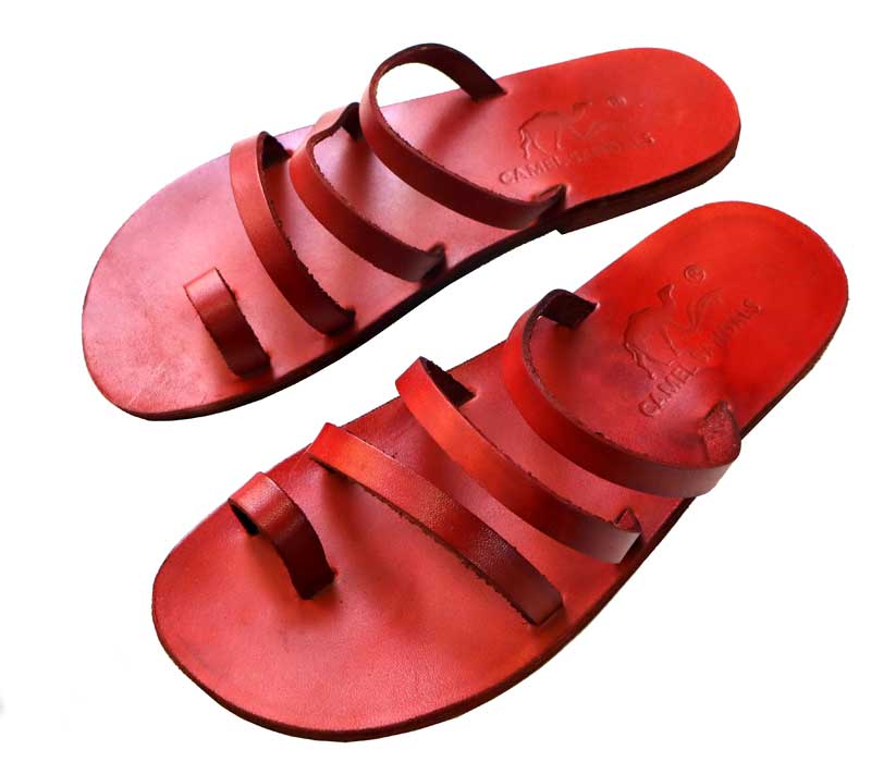 red sandals 40