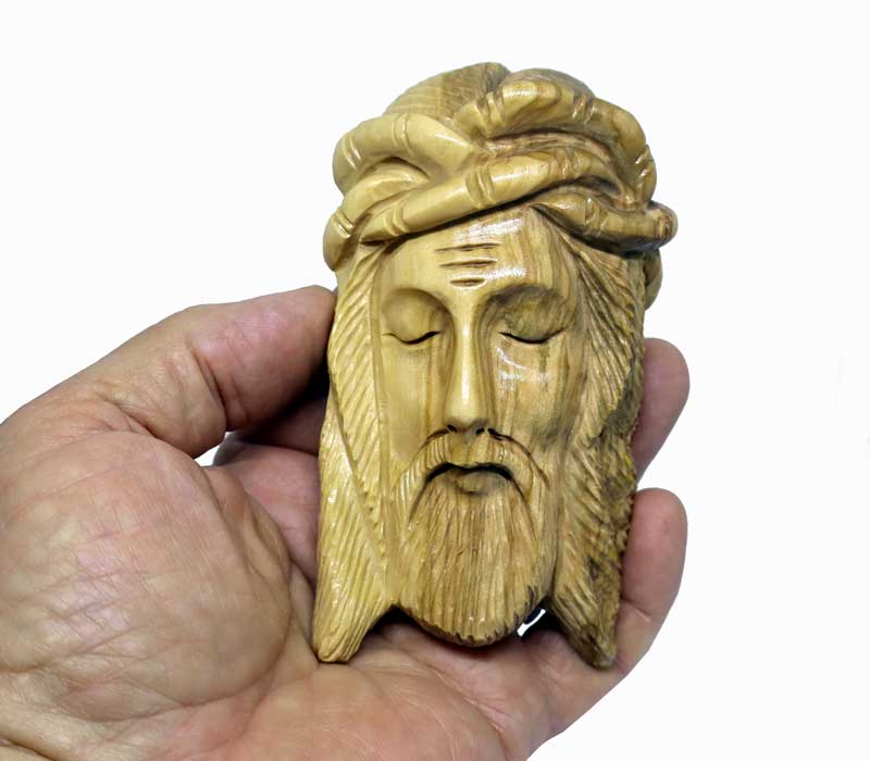 Jesus Face- Bethlehem Olive-Wood