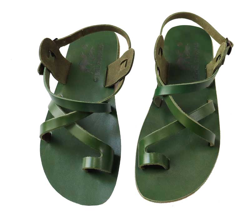 green 6 grounding sandals