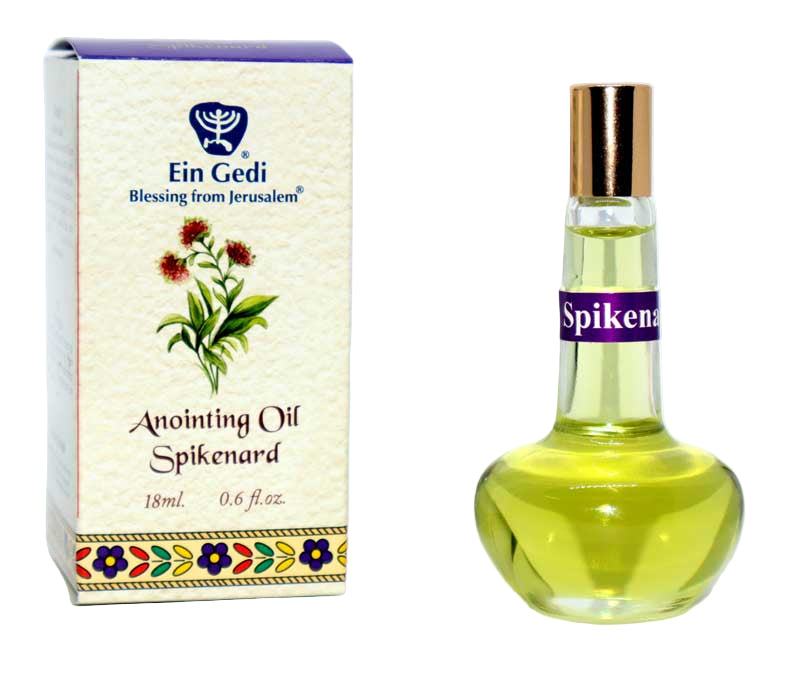 Nard Anointing oil bottle and packaging with 'Ein Gedi' branding on a white background