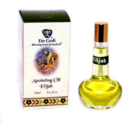 Ein Gedi Elijah Anointing Oil bottle and packaging on a white background