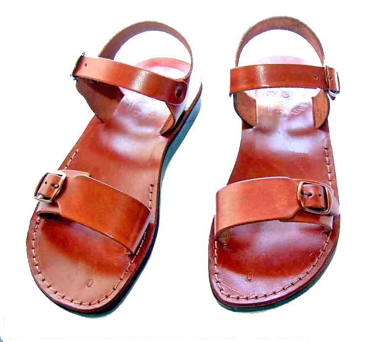 Flat leather sandals with buckles - Women's fashion | Stradivarius Israel