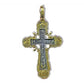 Crucifix pendant | Silver & gold | 44 mm