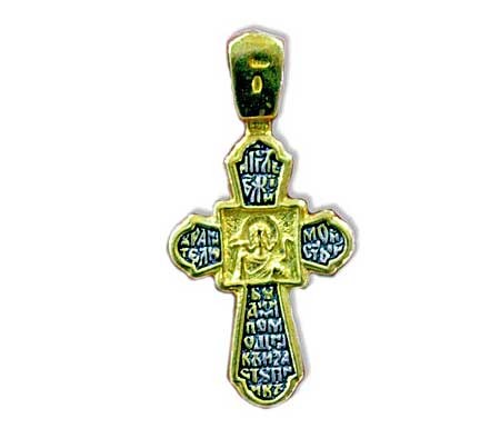 Special Crucifix pendant | silver and gold | 39 mm