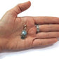 Hamsa Symbol with Roman glass | Silver pendant