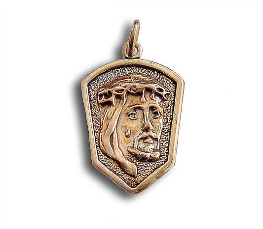Jesus face Medallion- Silver