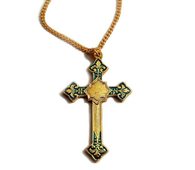 gold plated and anemal cross