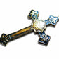 Pendant Cross-Gold plated and enamel