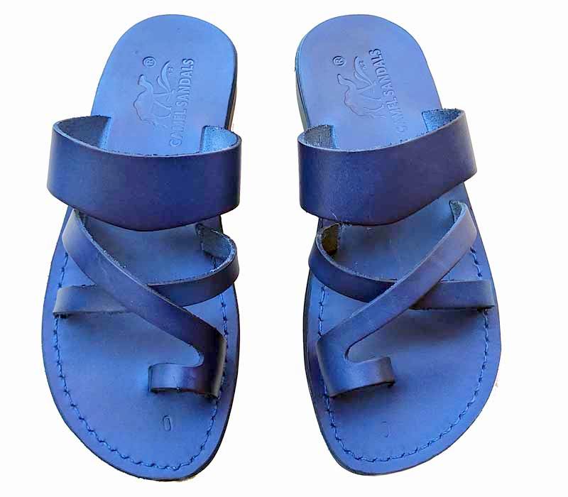 Kids Avarcas |Navy blue leather summer sandals made in Spain by DIEGOS® –  diegos.com