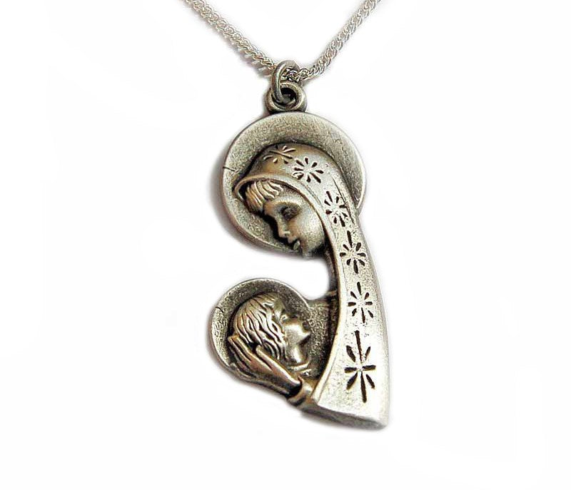 pendant Mother Mary and Baby Jesus 