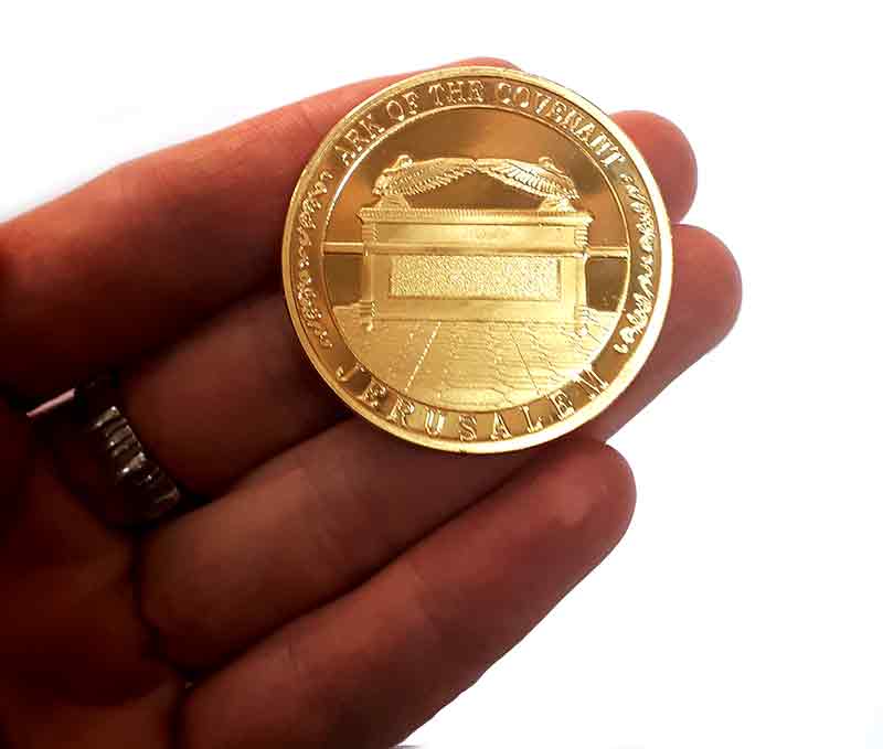 Second temple - coin - Gold plated