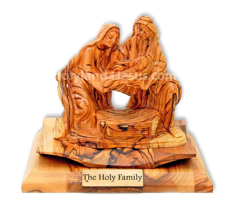 The Holy Family | Olive wood Statue