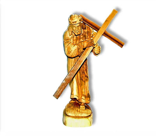 Jesus carry the Cross | olive wood