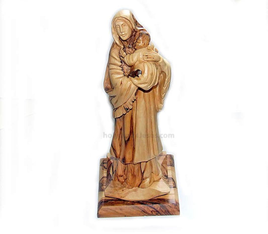 statue olive wood Mother Mary