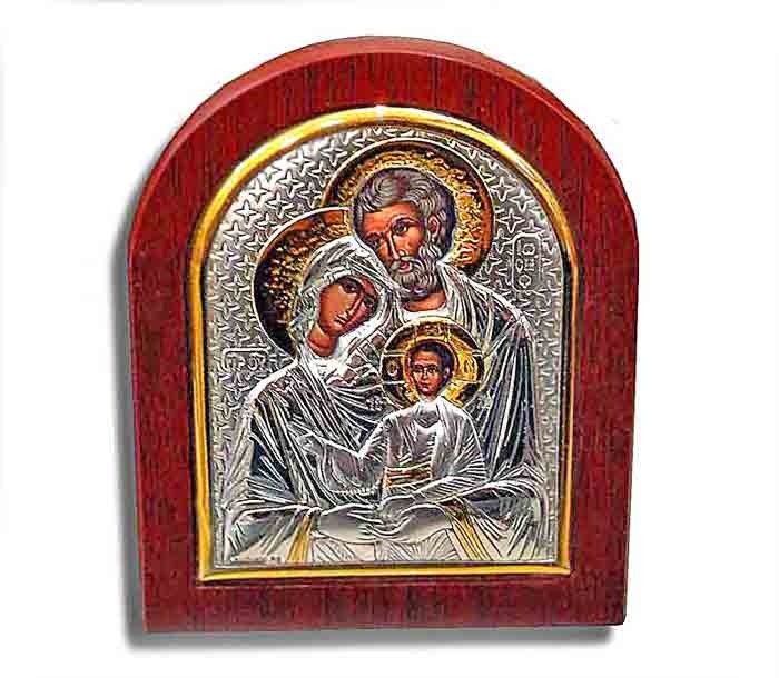 Holy Family - Silver icon