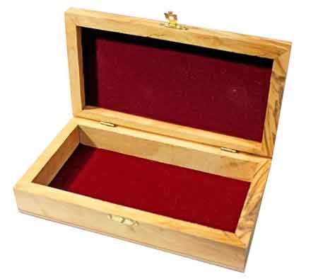 Jewelry box | olive wood | Shalom plaque
