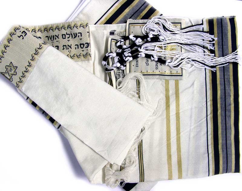 Messianic Light Blue talith - Prayer Shawl – Jerusalem Spirit - Gift store