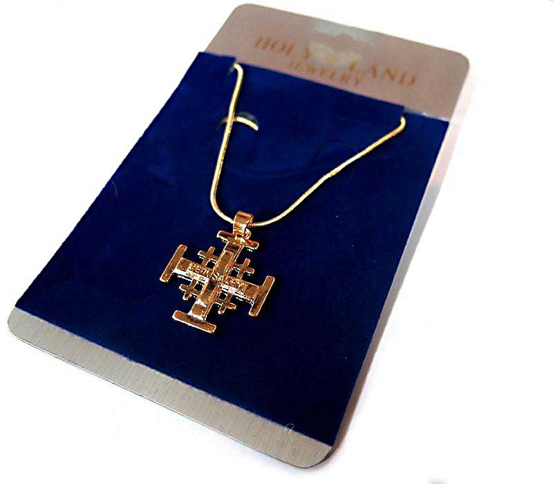 Jerusalem Cross pendant Gold plated