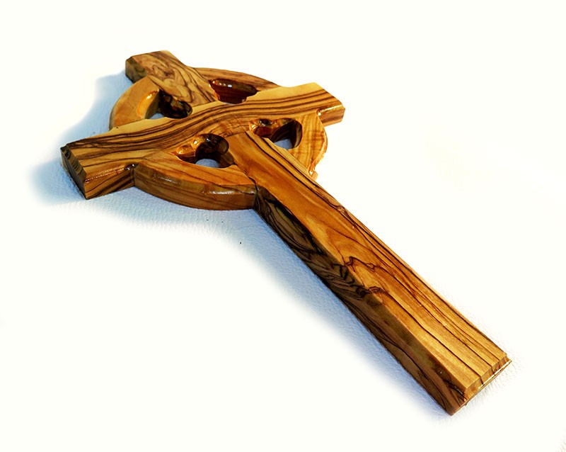 Celtic cross Olive wood