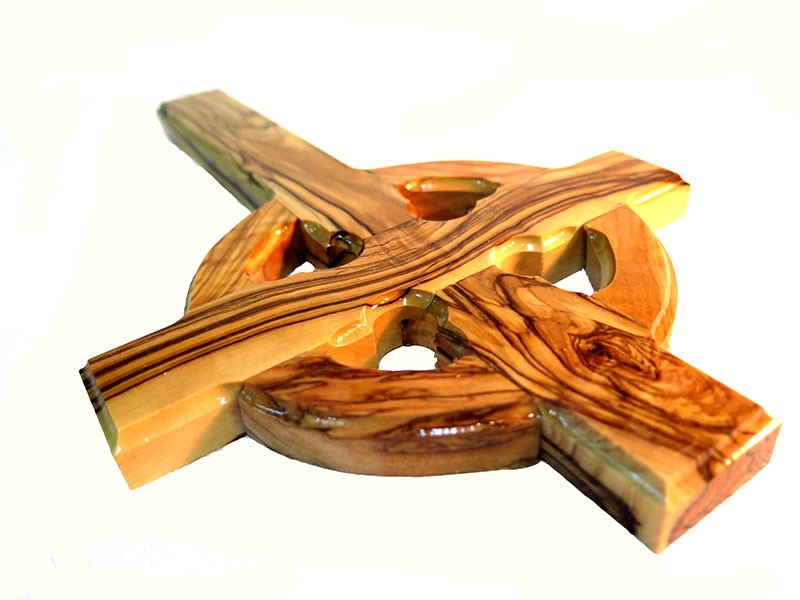 Celtic cross Olive wood