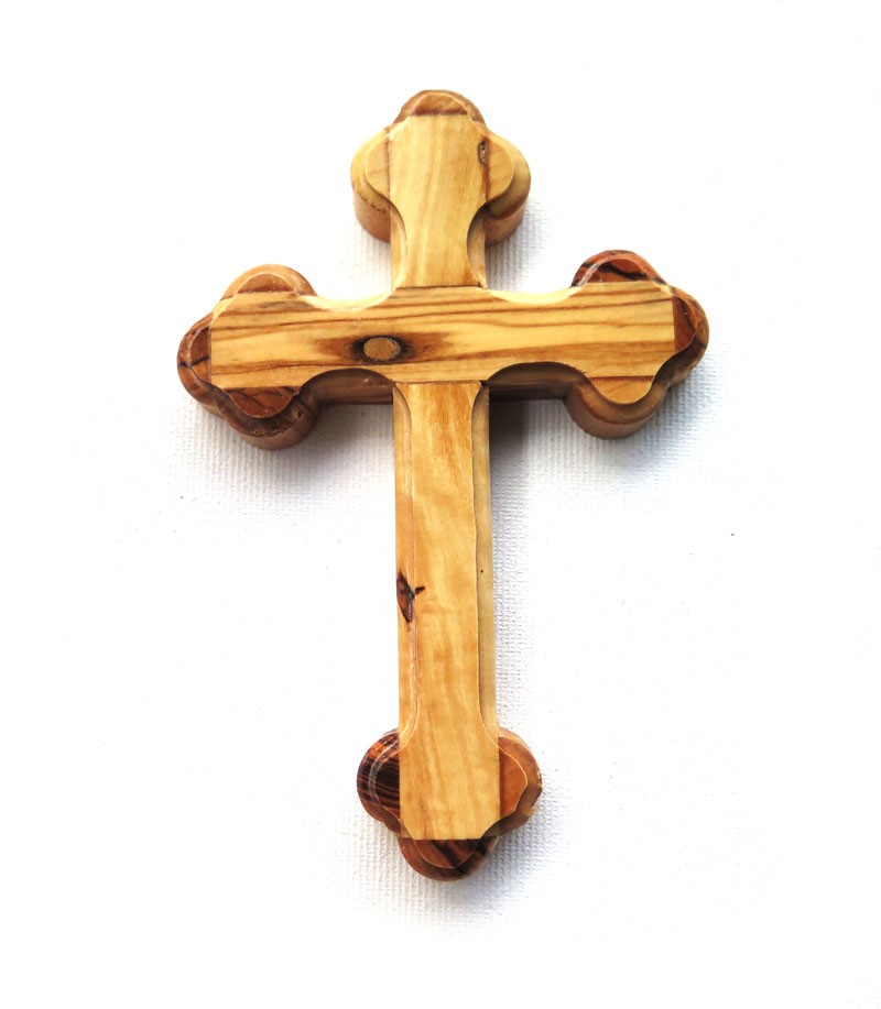 Olive wood cross-13.5 cm