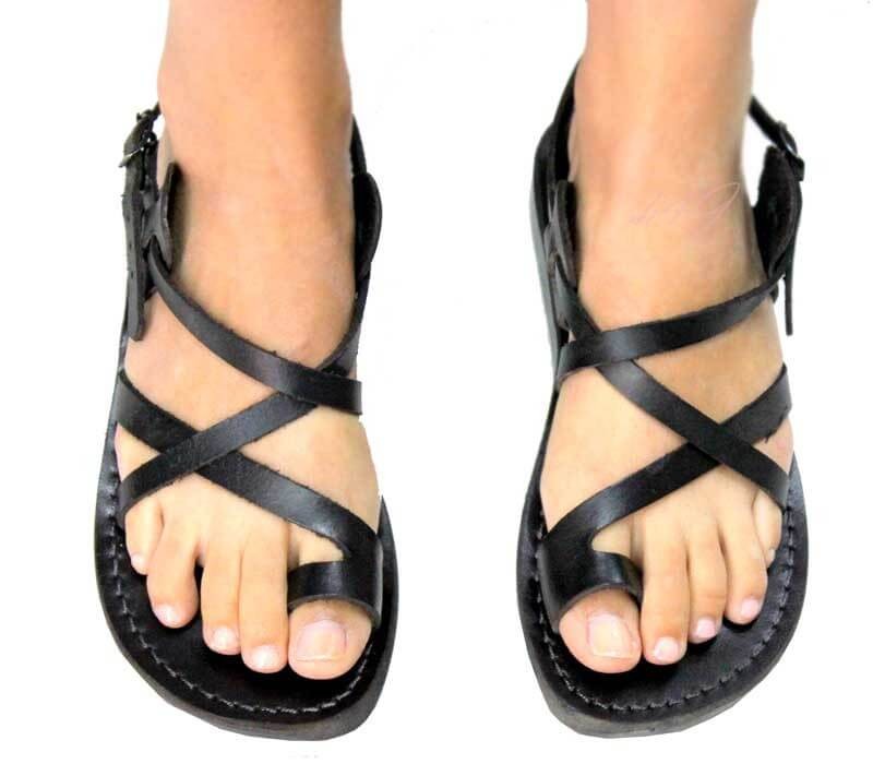 Jesus sandals model 6 black color