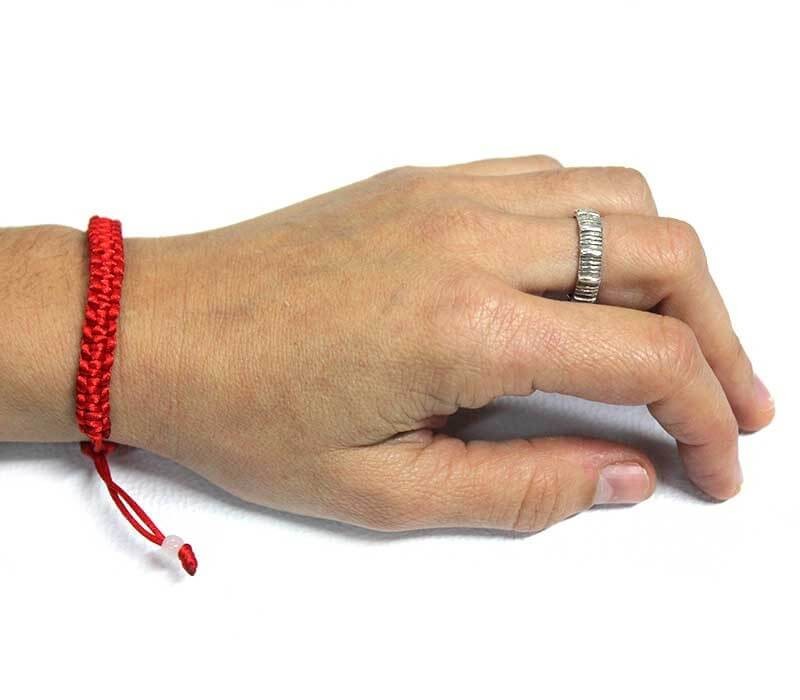 Red silk bracelet