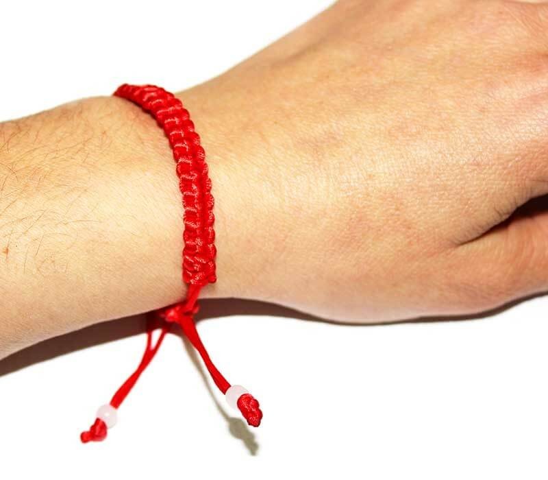 Red silk bracelet