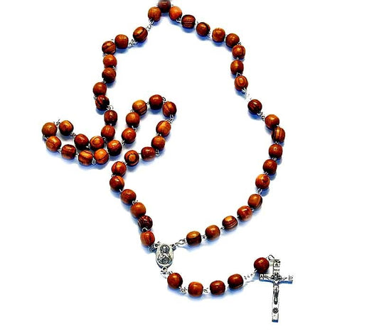 rosary - large beads, olive wood