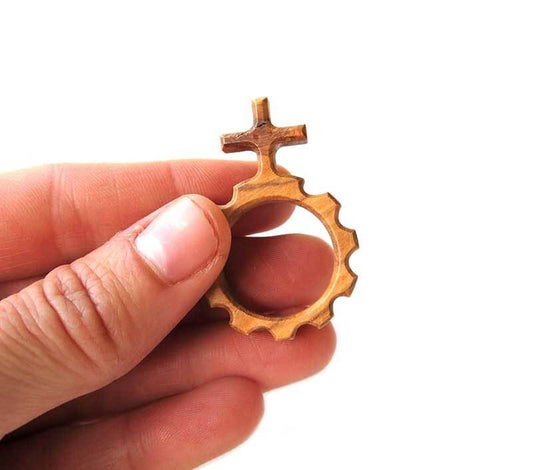 Rosary ring Olivewood